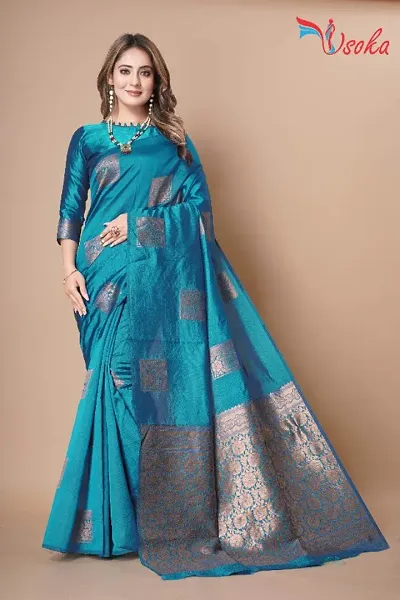 New In Art Silk Saree with Blouse piece 