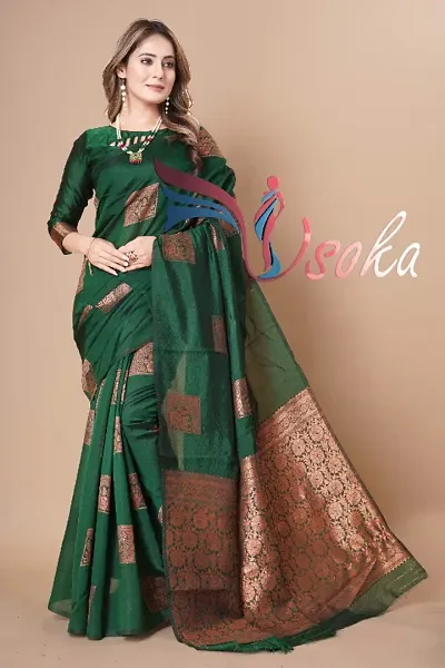 New In Art Silk Saree with Blouse piece 