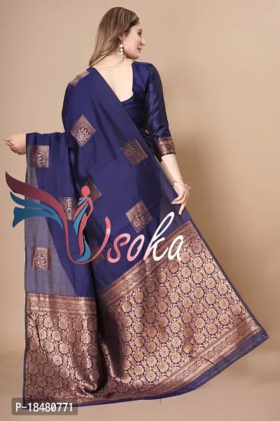 Classic Art Silk Woven Saree with Blouse piece-thumb3