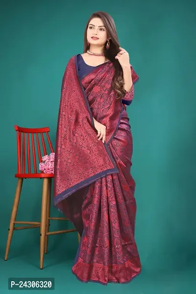 Classic Art Silk  Saree With Blouse Piece-thumb3