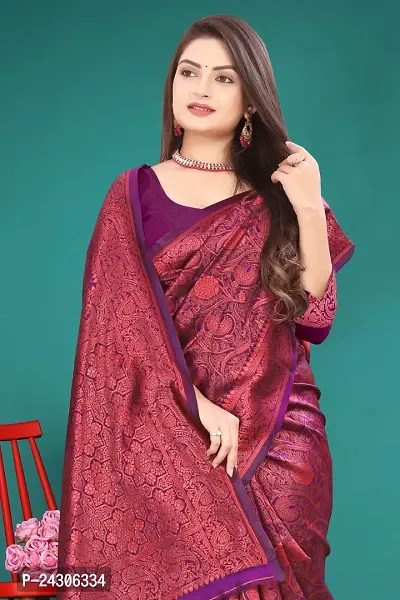 Classic Art Silk  Saree With Blouse Piece-thumb5