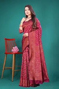 Classic Art Silk Saree with Blouse piece For Women-thumb2