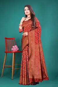 Classic Art Silk Saree with Blouse piece For Women-thumb1