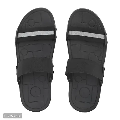 Shoelake men's daily use water resistant lightweight slipper (Black-Grey, numeric_9)