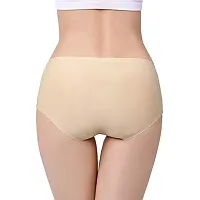 Pavanputra Fab Women's Multicolor Seamless Hipster Ice Silk Panty Pack of 2 (XXXL, Cream,Pink)-thumb2