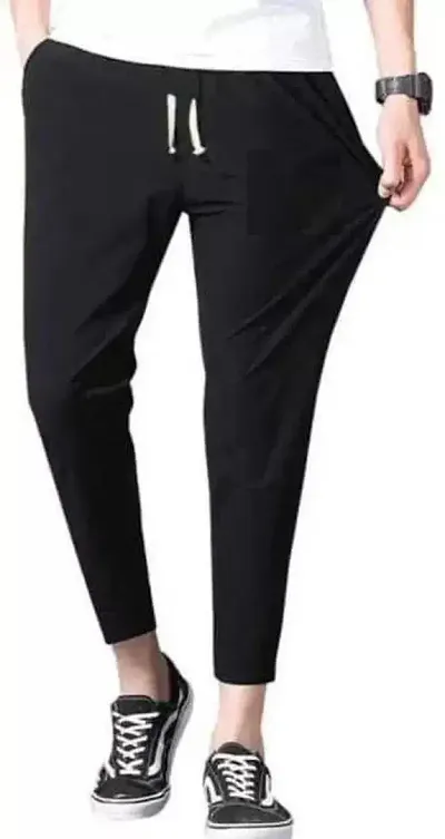 Elegant Polycotton Solid Regular Track Pants For Men