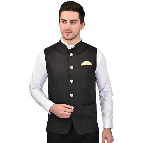 Reliable Cotton Blend Nehru Jackets For Men