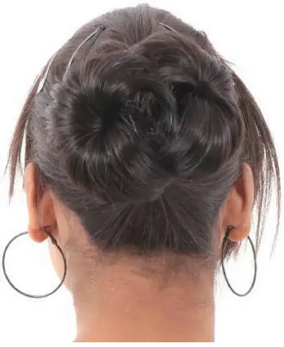 Natural Black 2 Flower Clutcher bun hair extension