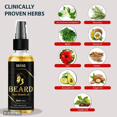 Beard Growth Oil - More Beard Growth, With Redensyl, 10 Natural Oil Hair Oil  (50 ml)-thumb2