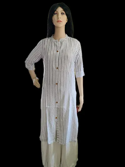 Stylish Striped Women's Rayon Kurta