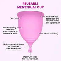 Reusable Menstrual Cup for Women | Medium Size with Pouch | Ultra Soft, Odour  Rash Free|100% Medical Grade Silicone|No Leakage|Protection for Up to 8-10 Hours | US FDA Registered,Pack of 1-thumb3