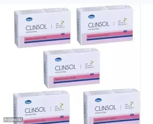 Clinsol Anti Acne Soap With Tea Tree Oil 75G Pack Of 5