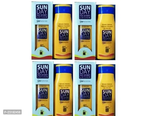 Curewell Sunday Sun Screen Lotion Uv Protection 50Ml All Day Spf 30 Sun Protection 50Ml Pack Of 4