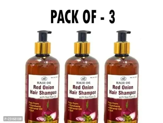 Hair-Dr Red Onion Hair Shampoo With Tea Tree Oil 300Ml (Pack Of-3)