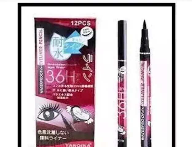 Liquid Waterproof Lash Eyeliner Pencil Eye Liner- Black, Pack Of 2