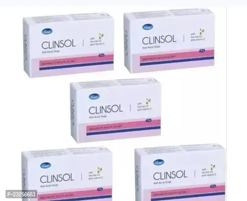 Clinsol Anti Acne Soap With Tea Tree Oil 75G Pack Of 5-thumb0