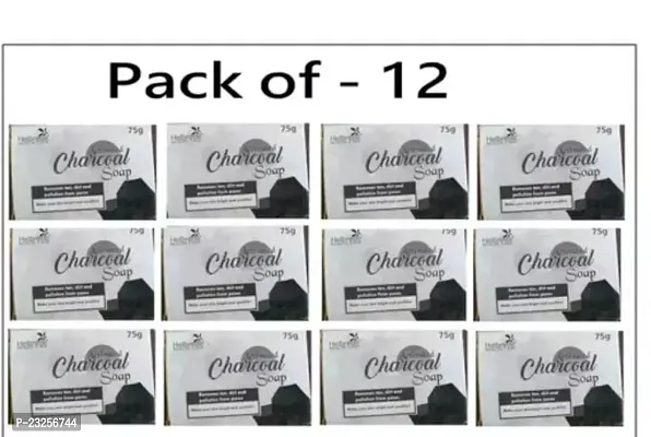 75Gm Charcoal Soap Pack Of 12-thumb0