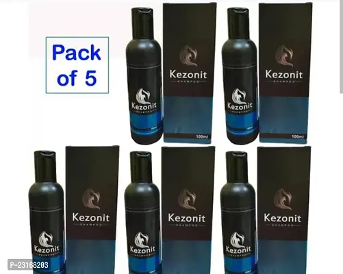 Kezonit Shampoo With For Men And Women Dandruff Free And Strong Hair 100Ml (Pack Of 5)