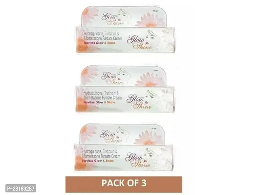 Novitas Glow And Shine Whitening Cream Night Used 15Gm Each Pack Of 3