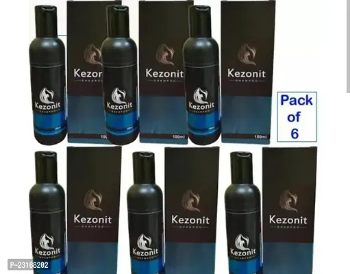 Kezonit Shampoo With For Men And Women Dandruff Free And Strong Hair 100Ml (Pack Of 6)