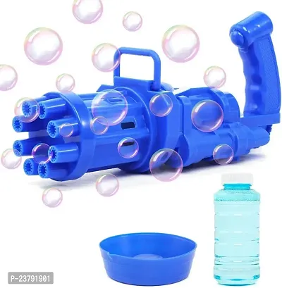 Kids Automatic Bubble Gun 8 Hole Blaster Electric Bubble Maker Machine, Automatic Bubble Maker Toy with Bubble Soluti