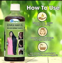 Pippal Adivasi i Herbal Hair Oil with iNeelgiri Herbal Hair Oil with infusion of 108 Types of Herbs for Hair Growth, Anti Hair fall  Anti Dandruff Oil Suitable for All Hair Types Buy one get one free-thumb1