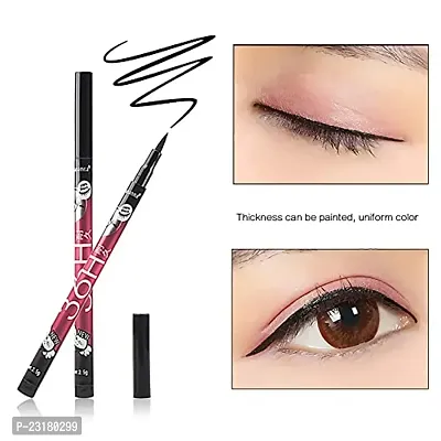 36H Black Made With Waterproof Eyeliner Pen- Pack Of 4 And Strawberry Lip Balm Magic Pink- Pack Of 4-thumb2