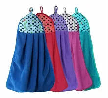 Wash Basin Hanging Towel for Kitchen Microfiber, Set of 6 Pcs (47 x 30 cm, Multicolor)-thumb1