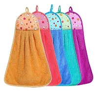 Wash Basin Hanging Towel for Kitchen Microfiber, Set of 6 Pcs (47 x 30 cm, Multicolor)-thumb4