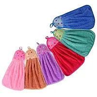 Wash Basin Hanging Towel for Kitchen Microfiber, Set of 8 Pcs (47 x 30 cm, Multicolor)-thumb1