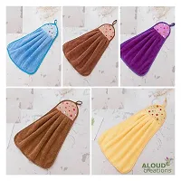 Wash Basin Hanging Towel for Kitchen Microfiber, Set of 8 Pcs (47 x 30 cm, Multicolor)-thumb3