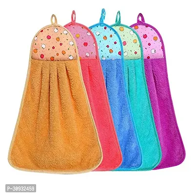 Wash Basin Hanging Towel for Kitchen Microfiber, Set of 5 Pcs (47 x 30 cm, Multicolor)-thumb0