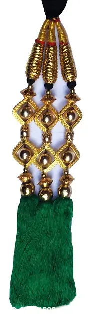 HARSHITANJAL Parandi/Paranda/Choti/Braid Hair Accessories Hair Extensions, HGS2208 (Green)-thumb2