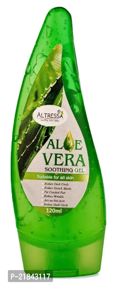 LTRESSA Aloe Vera Soothing Gel, Pure  Natural, For Moisturizing and Brightening, Soothes Dry Skin, Glowing Skin, Controls aging signs, All Skin Type-thumb0