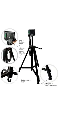 Aluminium 3366 Tripod with Mobile Mount Clip stand for Mobiles and Camera-thumb2