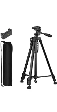 Aluminium 3366 Tripod with Mobile Mount Clip stand for Mobiles and Camera-thumb1