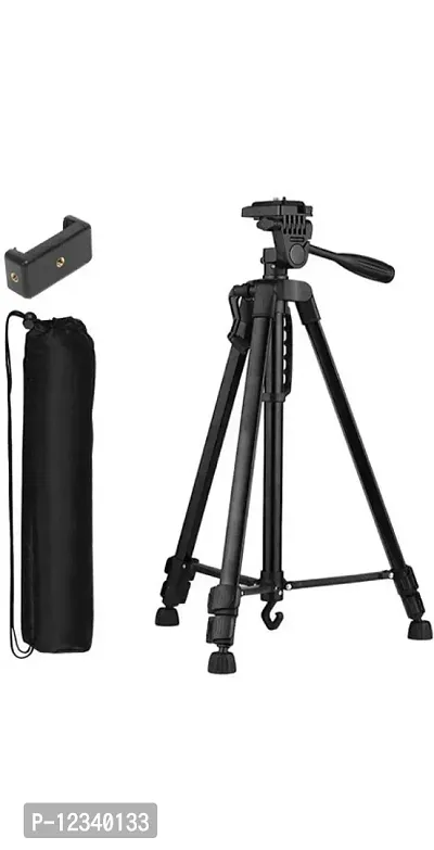 Aluminium 3366 Tripod with Mobile Mount Clip stand for Mobiles and Camera-thumb2