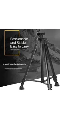 Aluminium 3366 Tripod with Mobile Mount Clip stand for Mobiles and Camera-thumb3