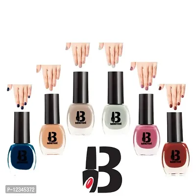 Banetion Nail paint Color Combo of 6 in Matte Shade-thumb0