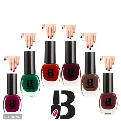 Dark shade Nail Polish Color Combo pack of 6 by Banetion