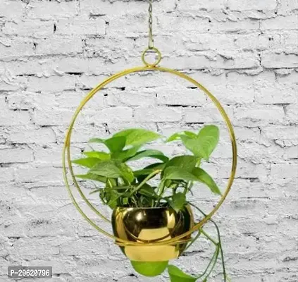 Decorative Metal Hanging Flower Pot Pack of 1-thumb0