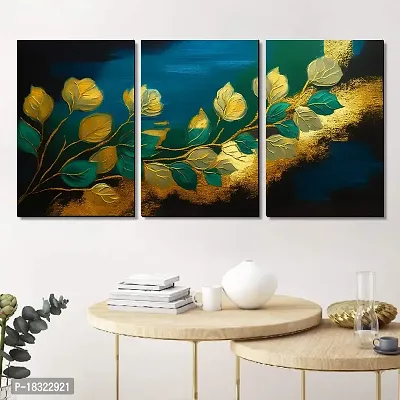 KOTART Paintings Wall Art MDF Panel Painting for Wall Decoration - Wall Paintings for Living Room, Bedroom - Big Size Wall Painting KO_TP3(12 x 18 inch, Panel) Set of 3 (Wall Decor, 05)