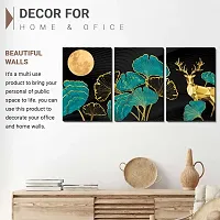 KOTART Modern Wall Art MDF Panel Painting for Wall Decoration - Wall Paintings for Living Room, Bedroom KOT213 (12 x 18 inch, Panel) Set of 3 multicolor-thumb3