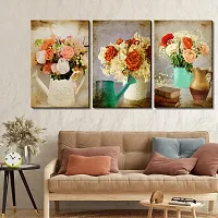 KOTART Modern Wall Art MDF Panel Painting for Wall Decoration - Wall Paintings for Living Room, Bedroom KOT214 (12 x 18 inch, Panel) Set of 3-thumb2