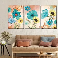 KOTART Modern Art Wall Decor Mdf Paintings For Bedroom Room Living Room -Kot212 (12 Inch X 18 Inch Panel) Set of 3 (Multi)-thumb2