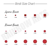 Kotart - Smallest Size Maroon Color Plain Bindi for Women - Bollywood Style Classic Round Basic Bindi for Girls Woman Ladies (set of 6)-thumb3
