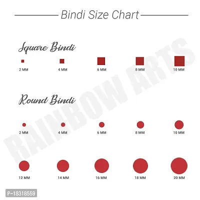 Kotart - Smallest Size Maroon Color Plain Bindi for Women - Bollywood Style Classic Round Basic Bindi for Girls Woman Ladies (set of 6)-thumb4