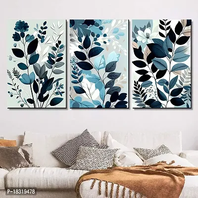 KOTART Modern Wall Art MDF Panel Painting for Wall Decoration - Wall Paintings for Living Room, Bedroom - Big Size Wall Painting KO_TP1(12 x 18 inch, Panel) Set of 3 (Art Deco, 0.02)-thumb3