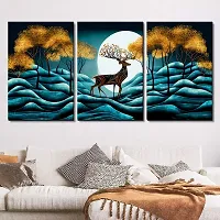 KOTART Paintings Wall Art MDF Panel Painting for Wall Decoration - Wall Paintings for Living Room, Bedroom - Big Size Wall Painting KO_TP3(12 x 18 inch, Panel) Set of 3 (Wall Decor, 09)-thumb2