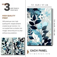 KOTART Modern Wall Art MDF Panel Painting for Wall Decoration - Wall Paintings for Living Room, Bedroom - Big Size Wall Painting KO_TP1(12 x 18 inch, Panel) Set of 3 (Art Deco, 0.02)-thumb1